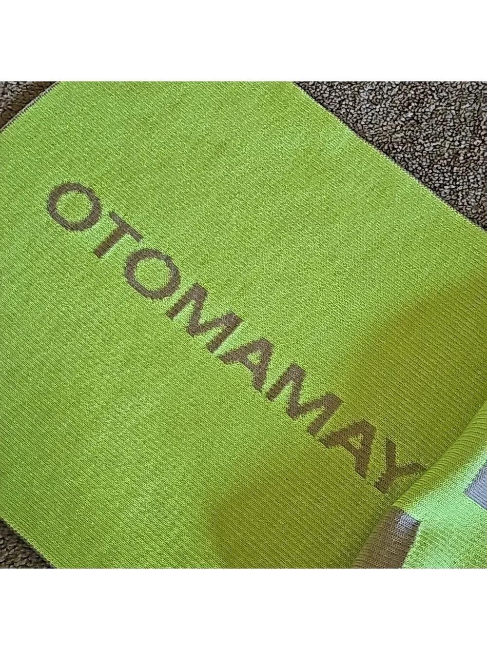 Y-3 Neon Yellow and Beige Unisex Scarf